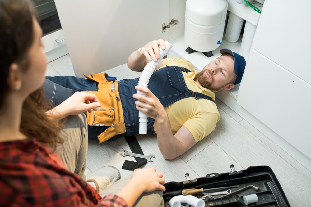 Kenmore Plumber Changing Trap Under Sink