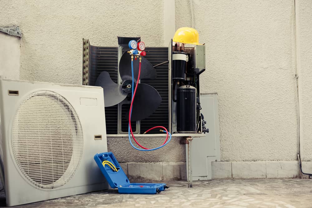Damaged External Air Conditioner